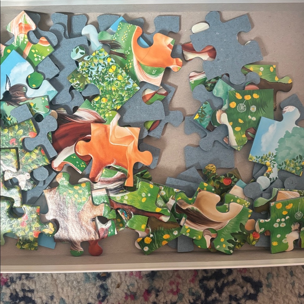 Three Ravensburger Puzzles - Transportation and Farm Themes - Picture 7 of 7